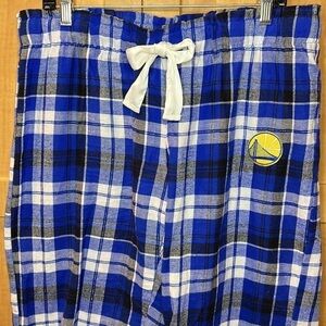 Golden State Warriors Lounge Pajama Pants Flannel Size Large